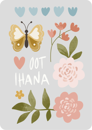 Postikortti Oot ihana