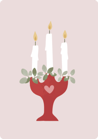 Joulukortti Kynttilät