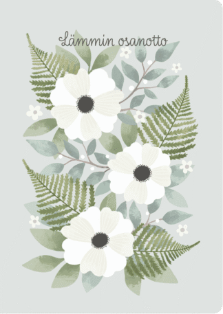 2-osainen Osanottokortti Saniainen