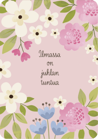 Onnittelukortti Ilmassa on juhlan tuntua