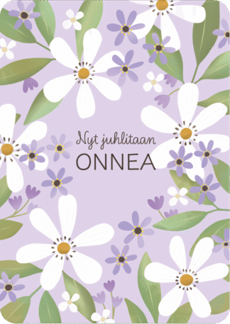 Onnittelukortti Nyt juhlitaan, onnea