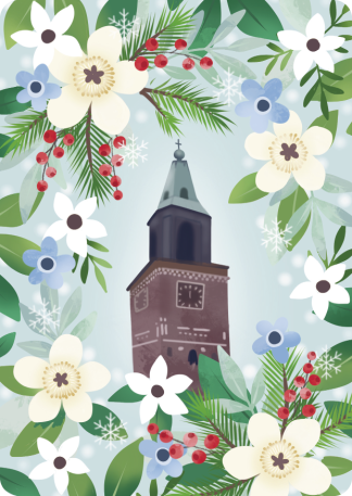 Joulukortti Turku Tuomiokirkko